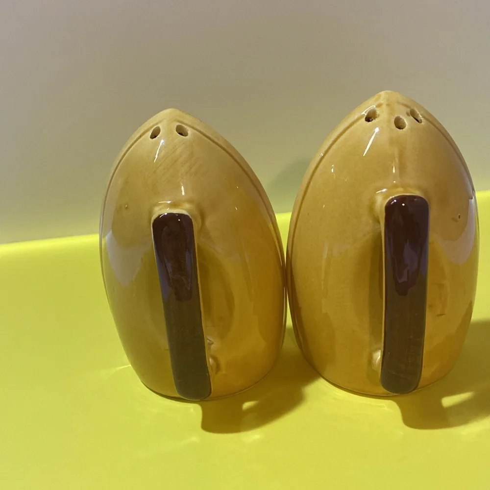 Vintage Collectible Iron Shaped Salt And Pepper Shakers From South Carolina